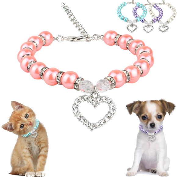 Lovely Fashion Rhinestone  Dog Pearl Necklace