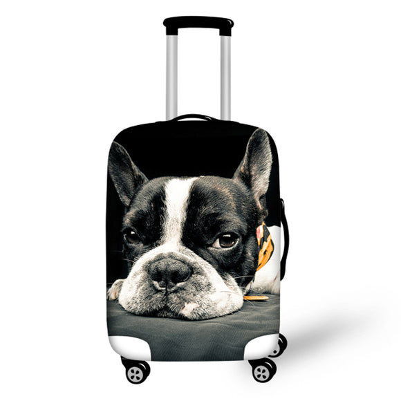 Cute Dog Luggage Cover with Zipper Closure