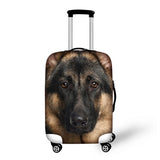 Cute Dog Luggage Cover with Zipper Closure