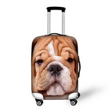 Cute Dog Luggage Cover with Zipper Closure