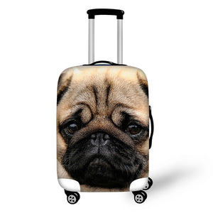 Cute Dog Luggage Cover with Zipper Closure