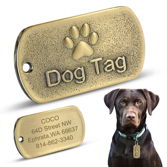 Anti-lost Stainless Steel Dog ID Tag Personalized Dogs Tags  Free Engraving