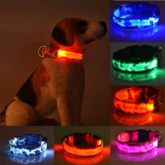 LED Dog Collar  Camouflage Style