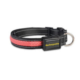 Plaid Nylon USB Charging Led Dog Collar Rechargeable